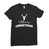 buck merry christmas Ladies Fitted T-Shirt