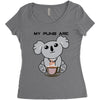 my puns are Women's Triblend Scoop T-shirt