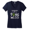 vegan for the voiceless Women's V-Neck T-Shirt