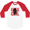 geek girl 3 4 sleeve baseball 3/4 Sleeve Shirt