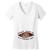 February Peeking Out Asian Baby Boy Women's V-Neck T-Shirt