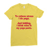 drink wine in ractangle Ladies Fitted T-Shirt