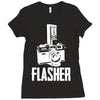 flasher camera Ladies Fitted T-Shirt