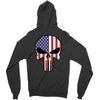 skull u.s.a. back Zipper Hoodie