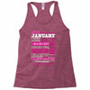 quens are born in january Racerback Tank