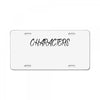 characters License Plate