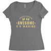 proud cousin of an awesome u.s marine Women's Triblend Scoop T-shirt
