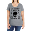 Life Begins at Forty 1978 the Birth of Legends Ladies Curvy T-Shirt