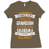 Super Cool Grandson Of A Freaking Awesome Grandma Ladies Fitted T-Shirt