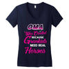 Oma Was Created Because Need Real Heroes Women's V-Neck T-Shirt