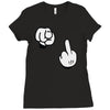 mickey fuck you rouge Ladies Fitted T-Shirt