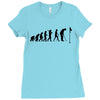 evolution of a golfer mens black golf t shirt top new Ladies Fitted T-Shirt