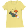 the falling italian Ladies Fitted T-Shirt