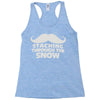 mustaching through snow Racerback Tank