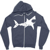 shark 'bite me' Zipper Hoodie