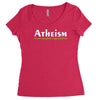 atheism funny retro religion jesus christ believer comic god Women's Triblend Scoop T-shirt