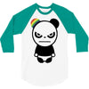 angry panda rainbow 3/4 Sleeve Shirt