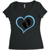 Baby Boy with Heart Any Name Customized Women's Triblend Scoop T-shirt