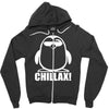 penguin chillax funny new Zipper Hoodie