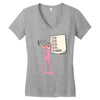 pink panther list Women's V-Neck T-Shirt