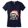 skull biker Women's V-Neck T-Shirt