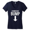sympathy bump novelty beer belly Women's V-Neck T-Shirt