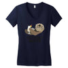 otterly wasted drinking Women's V-Neck T-Shirt