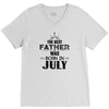 The Best Father Was Born In July V-Neck Tee
