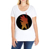 Goku Silhouette Ladies Curvy T-Shirt