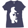 sax player lady face optical illusion Ladies Fitted T-Shirt