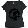 sea of theives skull Black Logo Women's Triblend Scoop T-shirt
