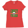father crazy Ladies Fitted T-Shirt