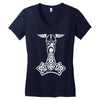 thorshammer mj&ouml;lnir odin wikinger germanen Women's V-Neck T-Shirt
