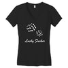 lucky fuers dice Women's V-Neck T-Shirt