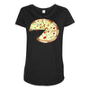 Pizza Slice Big Maternity Scoop Neck T-shirt