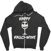 happy hallo wine Zipper Hoodie