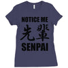 notice me senpai Ladies Fitted T-Shirt
