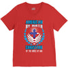 American by Birth Christian By the Grace of God V-Neck Tee