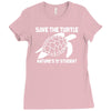 save the turtle Ladies Fitted T-Shirt