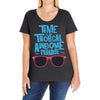 time to go tropical awesome paradise Ladies Curvy T-Shirt