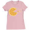 pizza pie chart Ladies Fitted T-Shirt