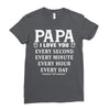 I Love you Papa Ladies Fitted T-Shirt
