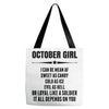 Super October Girl Tote Bags