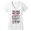 the fight ain't over so the party don't stop Women's V-Neck T-Shirt