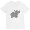 chubby unicorn rhino V-Neck Tee