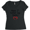 happy 1st father day Women's Triblend Scoop T-shirt