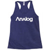 analog white logo Racerback Tank