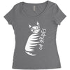 cat stripes Women's Triblend Scoop T-shirt