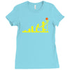 evolution lego basketball sports funny Ladies Fitted T-Shirt