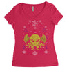 Merry Cthulhu Christmas Ugly Cool T shirts Women's Triblend Scoop T-shirt